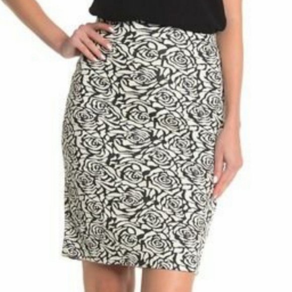 Philosophy Floral Jacquard Pencil Skirt 10 - Picture 1 of 7